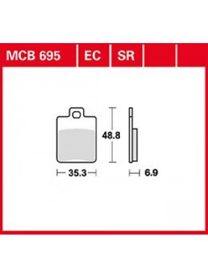 STABDŽIŲ TRINKELĖS TRW MCB695SR